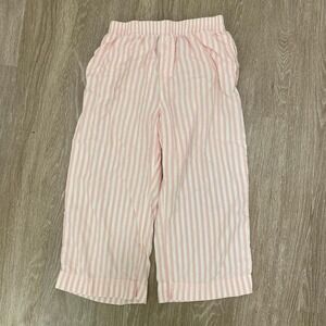 Pink and white striped cotton‎ pants